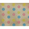 Rotolo carta da regalo millerighe avana, fantasia pois rosa azzurro e giallo, h 1 x 10 mt