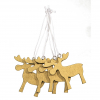 Pick a forma di renna oro, 4.5x5 cm, confezione da 4 pezzi