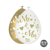 Palloncino bianco e oro con scritta MR&MRS, confezione da 10 pezzi