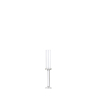 Candelabro in vetro con parafiamma, diametro 10 cm, altezza 60 cm