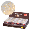 Filo luci microled a batteria, luce calda, filo in metallo, uso interno, lunghezza 14 metri
