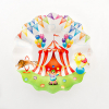 Piatto in cartoncino fantasia Circo, diametro 21cm, confezione da 8 pezzi