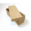 Scatola per bottiglia magnum con coperchio in cartone onda avana, 14x42x14 cm, cartone da 20 pezzi