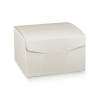 Scatola Segreto automontante base quadrata  in cartone bianco perlato