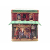 Scatola in latta "Fine Tea Merchant" con tettoia, 12x7.5x15 cm