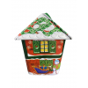 Scatola in latta casetta di Babbo Natale, 11x8.5x9.5 cm