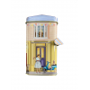 Scatola in latta "Chocolaterie" con tettoia, 12x7.5x15 cm