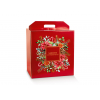 Scatola per confezioni regalo in cartone con maniglia superiore esterna, fantasia Botanical Christmas, cartone da 30 pezzi, vari formati