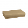 Scatola base rettangolare in cartone con coperchio avana liscio, 13x24x4.5 cm, cartone da 20 pezzi