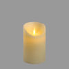 Candela Rustic in cera Avorio con led, a batteria, diametro 7.5 cm, uso interno