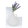 Vaso Penelope a forma di anfora, in porcellana bianca, altezza 16 cm, con confezione regalo
