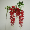 Ramo di glicine rosso, lunghezza 100 cm