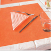 Tovaglia quadrata arancione in tessuto non tessuto 100x100cm, confezione da 25 pezzi