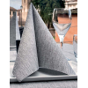 Tovaglia quadrata fantasia "Gio'" grigio in tessuto non tessuto airlaid 100x100cm, confezione da 25 pezzi