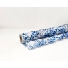 Rotolo carta regalo decofibra stampa Gipsofila blu, altezza 1 metro, lunghezza 9 metri