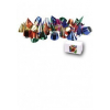Mini cappellino metallizzato multicolor, fantasie assortite, confezione da 100 pezzi