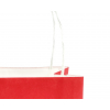 Shopper rosso "Heart"  con finestra e maniglia ritorta, confezione da 12 pezzi