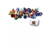 Mini cappellino metallizzato multicolor, fantasie assortite, confezione da 100 pezzi