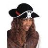 Cappello da pirata nero bifloccato