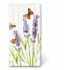 Fazzoletto con fondo bianco e lavanda, confezione da 10 pezzi