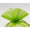 Sacchetto in organza verde chiaro con tirante, confezione da 10 pezzi