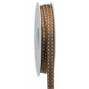 Rotolo nastro in tessuto Stichband con trattini bianchi, altezza 10 mm, lunghezza 15 metri
