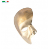 Maschera in plastica oro mezzo viso