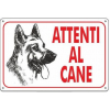 Cartello Attenti al cane, in PVC rigido, 20x30 cm