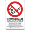 Cartello Vietato fumare, in PVC rigido, 20x30 cm