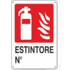 Cartello Estintore N°, in PVC rigido, 20x30 cm