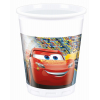 Bicchiere in plastica fantasia Cars, confezione da 8 pezzi