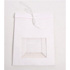 Sacchetto di carta bianco con finestra, 16+10x22 cm, confezione da 12 pezzi