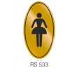 Etichetta adesiva dorata con simbolo Toilette Donna