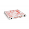 Scatola pizza fantasia generica formato 33x33, altezza 3.5cm, cartone da 100 pezzi