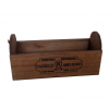 Vaschetta di legno con manico zinco formato 12x30 cm, altezza 14 cm