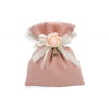 Sacchetto in cotone rosa antico con tirante, 10x14 cm, confezione da 10 pezzi