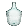 Bottiglione in vetro lavorato verde acqua, diametro 27 cm, altezza 42 cm