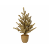 Pino Tiffany glitter oro in vaso, altezza 45 cm, diametro base 35 cm
