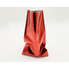 Sacchetto regalo metallizzato rosso tinta unita