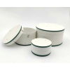Scatola tonda "Petal paper" avorio, diametro 28.5 cm, altezza 17.5 cm, set da 4 pezzi