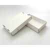 Scatola asporto fondo+coperchio in cartone microonda bianco, formato 24x39, altezza 7.5cm
