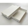 Scatola asporto fondo+coperchio in cartone microonda bianco, formato 40x55, altezza 9cm