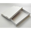 Scatola asporto fondo+coperchio in cartone microonda bianco, formato 45x65, altezza 11cm