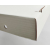 Scatola asporto fondo+coperchio in cartone microonda bianco, formato 24x39, altezza 7.5cm