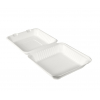 Contenitore polpa di cellulosa biodegradabile e compostabile con coperchio, 1600cc, confezione da 100 pezzi
