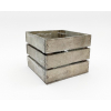 Porta vaso in legno grigio 15.5x15.5 cm, altezza 9.5 cm
