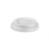 Coperchio bianco in CPLA biodegradabile, diametro 6.2cm  per bicchiere in cartoncino da 115cc, confezione da 50 pezzi