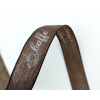 Fettuccia di lino con scritta e immagine caffè, altezza 15 mm, lunghezza 25 metri
