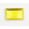 Mini vassoio oro rettangolare monoporzione design "Mignon", 67x110mm, confezione da 100 pezzi