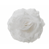 Rosa bianca con ghiaccio glitter su clip, diametro 14 cm